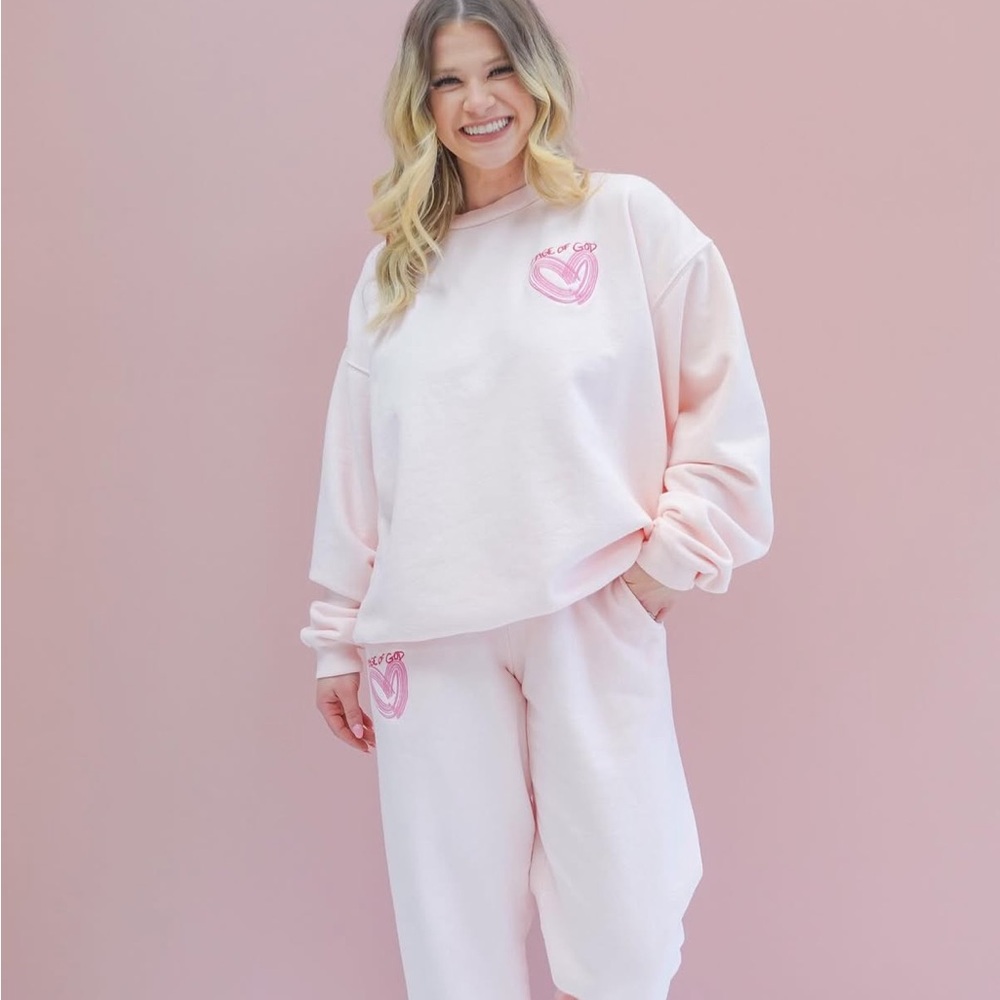 Soft Pink Crew Neck Sweater